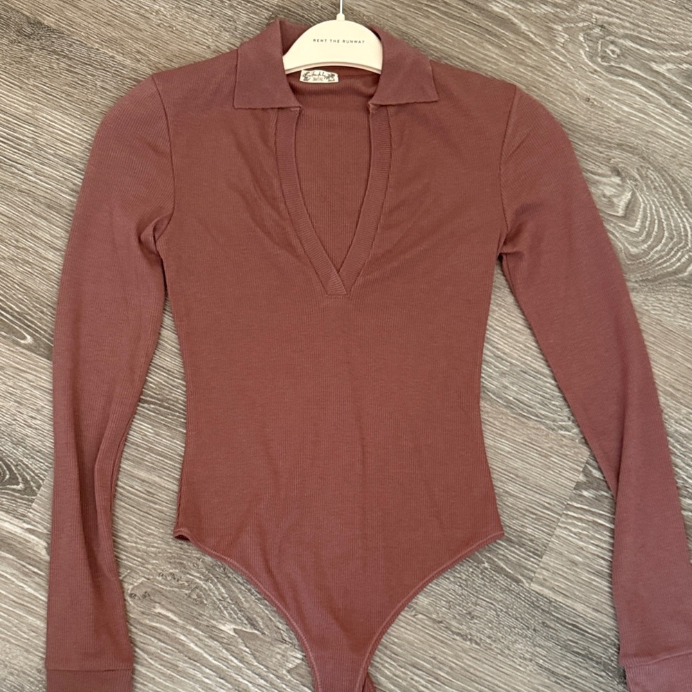 FP Movement by Free People Mauve Long Sleeve Bodysuit